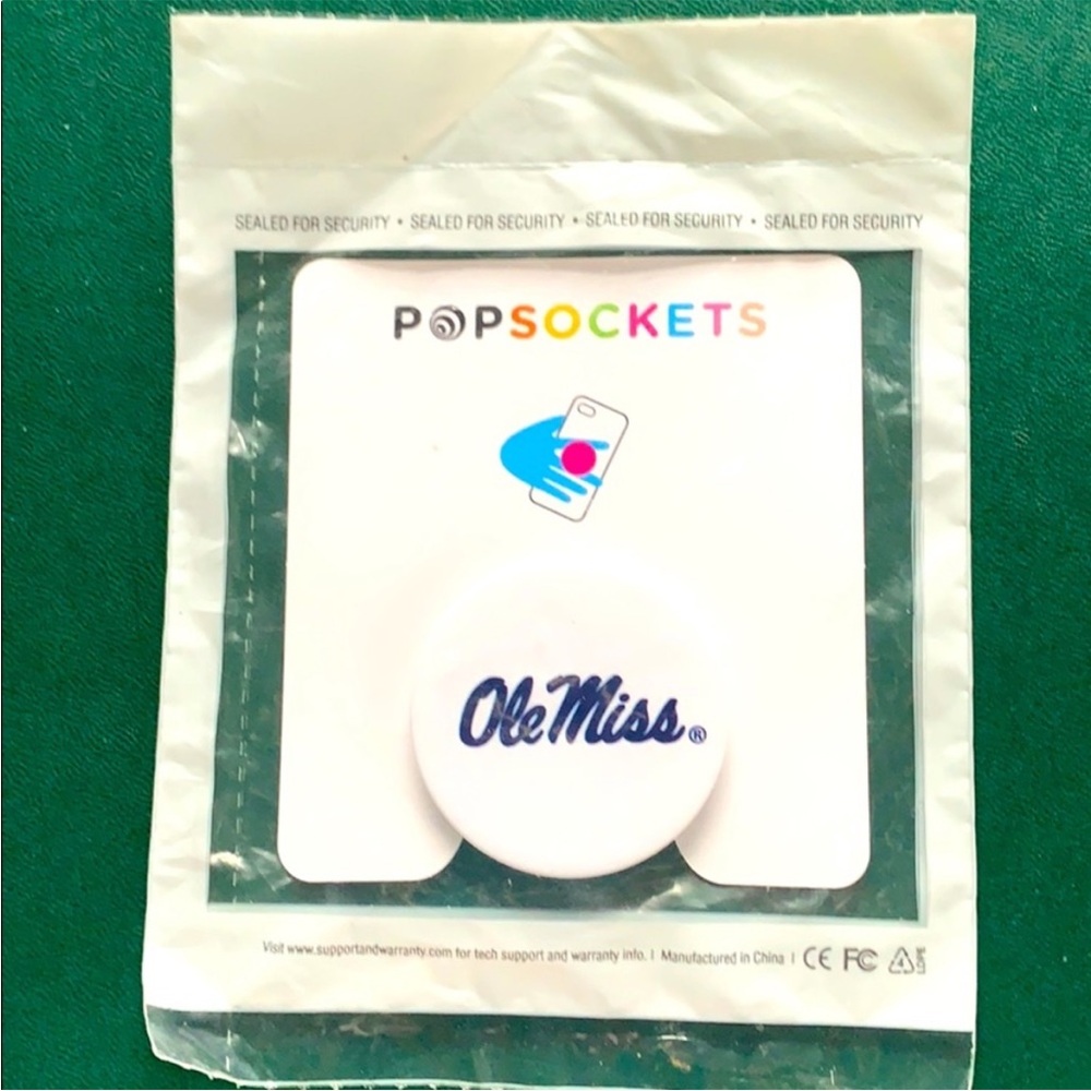 PopSockets Ole Miss Phone Grip Football University of Mississippi Phone NWT - Picture 10 of 10